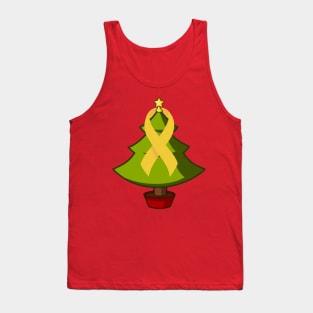 Childhood Cancer Awareness Christmas Tree Tank Top